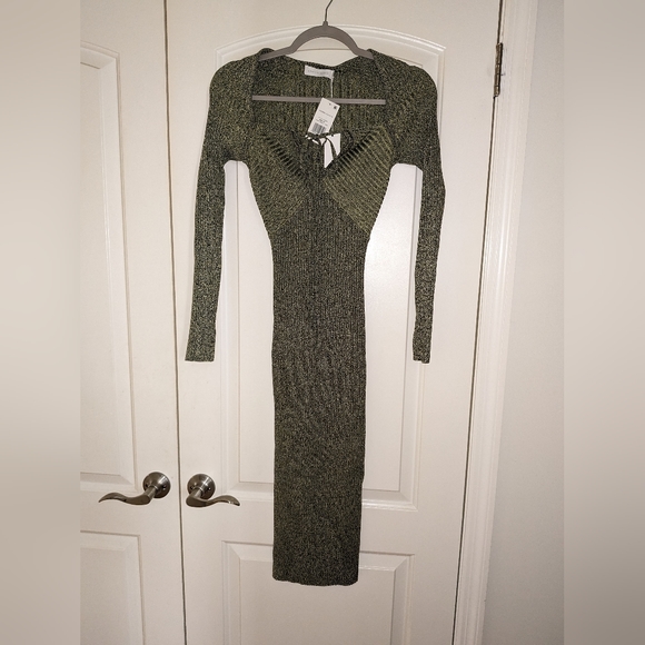 6. NWT JONATHAN SIMKHAI ELIJAH MIDI SWEATER DRESS - Picture 5 of 6